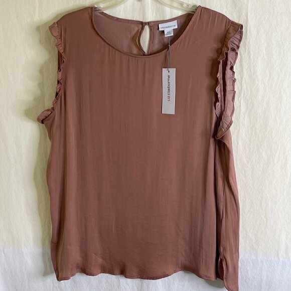 NWT Liz Claiborne Sleeveless Blouse, Women's Size XXL, Copper NEW MSRP $44  * - Picture 1 of 8